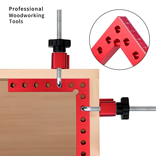 ATOLS 90 Degree Positioning Squares, Right Angle Clamps 5.5" x 5.5"(14 x 14cm) Aluminum Alloy Woodworking Carpenter, Corner Clamping Square Tool for