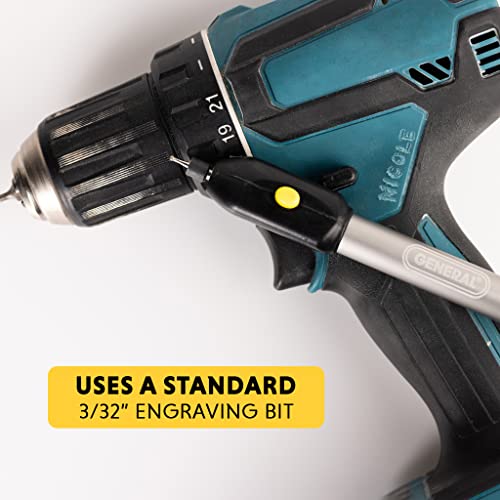 General Tools Cordless Engraving Pen for Metal - Diamond Tip Etching Tool for Engraving Toys, Sporting Goods, & Glass Gifts General Tools