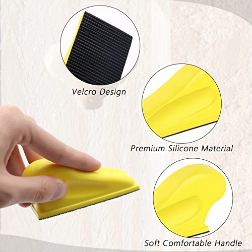 ZEHIQ 61 Pieces Detail Sanding Refill 3.5 x 1 inch, Micro Sander Kit for Small Projects Hook and Loop Aluminum Oxide Gold Sandpaper Assorted 60 to ZEHIQ