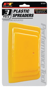Performance Tool W1001 Flexible Plastic Spreader Set - 3 Convenient Sizes, Ideal for Filler or Putty Spreading, Easy to Clean Performance Tool