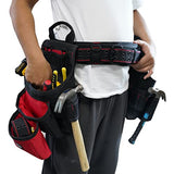 MELOTOUGH Padded Tool Belt with D ring for men construction Strong Durable Double Metal Roller Buckle,adjustable waist 33'-47 'thick confortable foam MELOTOUGH