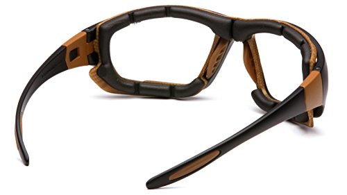 Carhartt Carthage Safety Eyewear with Vented Foam Carriage, Clear Anti-fog Lens - WoodArtSupply