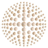 Foraineam 1000 Pieces Wood Beads Unfinished Natural Wooden Loose Beads Round Spacer Beads for Craft Making (6mm, 8mm, 10mm, 12mm, 14mm, 16mm, 20mm) Foraineam