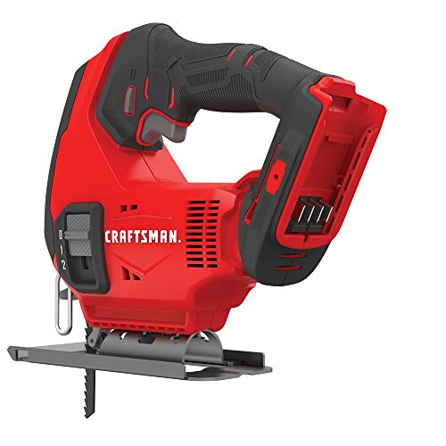 CRAFTSMAN V20 Cordless Jig Saw, 3 Orbital Settings, Up to 2,500 SPM, Bare Tool Only (CMCS600B) Craftsman