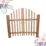 NUOBESTY Miniature Fence Wood Picket Fence Wood Gate Door Fairy Garden Ornament DIY Crafts Dollhouse Decor NUOBESTY