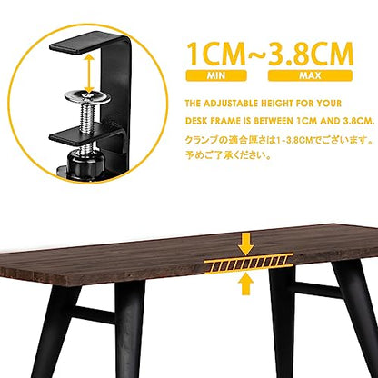 Baskiss Under Desk Clamp-on Organizer Drawers, Under Desk Clamp Storage Basket, Space Saving, No Need to Drill Hole Suitable for Home Office Art - WoodArtSupply