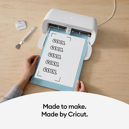 Cricut Printable Vinyl - US Letter Size (12 Ct), Printable Vinyl for Stickers, Labels, Vinyl Paper for Inkjet Printer, Compatible with Cricut Maker, - WoodArtSupply