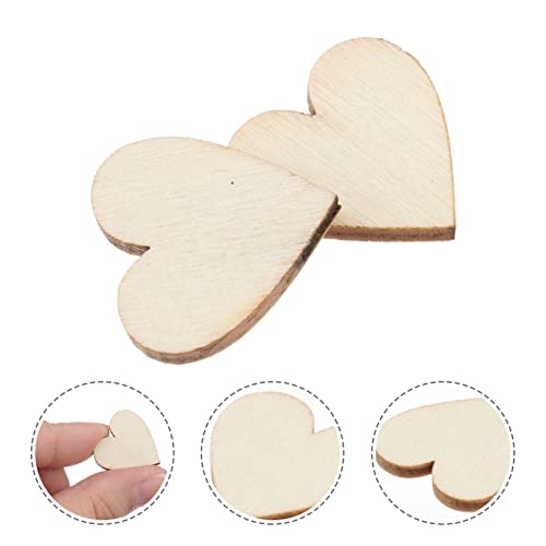 MAGICLULU 100pcs 20mm Unfinished Wood Heart Slices Mini Wood Heart Cutouts Blank Wooden Hearts Shapes Ornaments for DIY Craft MAGICLULU