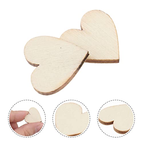 MAGICLULU 100pcs 20mm Unfinished Wood Heart Slices Mini Wood Heart Cutouts Blank Wooden Hearts Shapes Ornaments for DIY Craft - WoodArtSupply