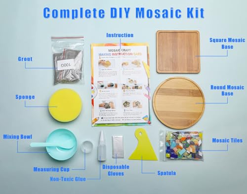 Mountain Range Glass Mosaic DIY Kit, Mosaic Crafts Materials
