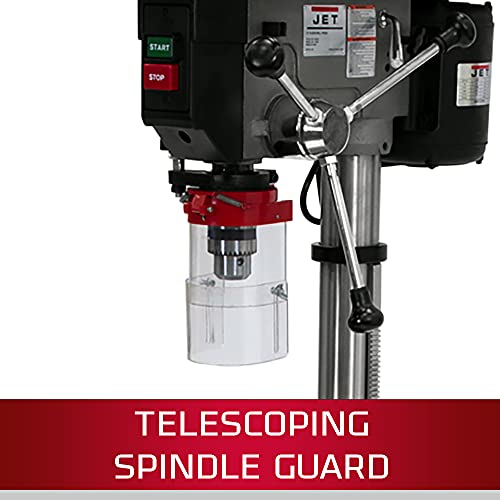 JET 15-Inch Step Pulley Drill Press, 3/4 HP, 1Ph 115V (J-2500) - WoodArtSupply