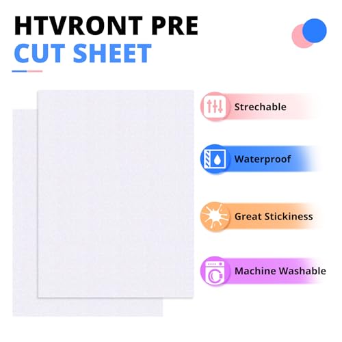 HTVRONT Rainbow White Glitter Heat Transfer Vinyl Bundle: 13 Pack White Glitter Iron on Vinyl for T-Shirt, White Glitter HTV Vinyl for Cricut, HTVRONT