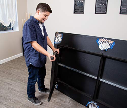 Hathaway Fairmont Portable 6-Ft Pool Table for Families with Easy Folding for Storage, Includes Balls, Cues, Chalk, Blue Hathaway