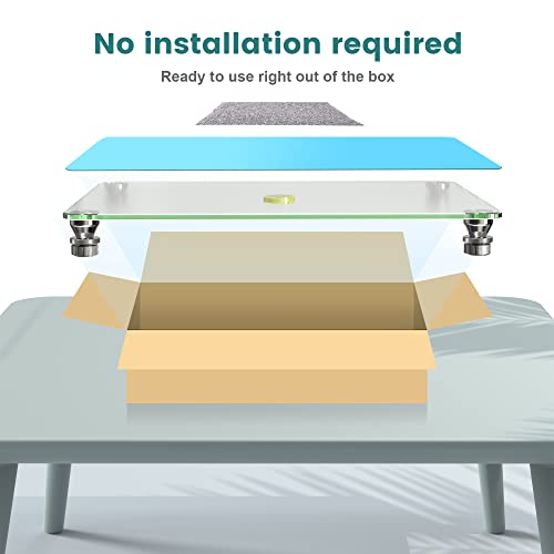 Nelyrho Glass Leveling Board for Resin, 16''x 12'' Adjustable Precision Leveling Table for Resinate, Leveling Epoxy Resin Accessories, Multipurpose Nelyrho