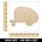Adorable Little Camper Silhouette Camping Outdoor Life Unfinished Wood Shape Piece Cutout for DIY Craft Projects - 1/4 Inch Thick - 6.25 Inch Size Sniggle Sloth