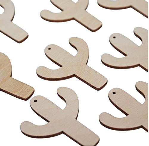 ALL SIZES BULK (12pc to 100pc) Unfinished Wood Wooden Laser Solid Cactus Dangle Earring Jewelry Blanks Charms Shape Crafts Made in Texas Texan Wood Crafts