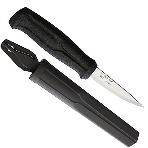 Morakniv Woodcarving Basic Sandvik Stainless Steel Wood Carving Knife With Sheath, 3 Inch Morakniv