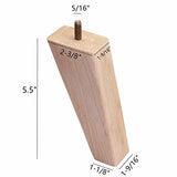 WEICHUAN Unfinished Beech Wood Tapered Replacement Sofa Couch Chair Ottoman Loveseat Coffee Table Cabinet Wood Furniture Feet Furniture Wood WEICHUAN