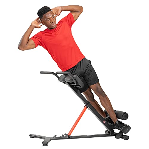 Sunny Health & Fitness Hyperextension incline,flat Roman Chair with Dip Station - SF-BH620062 , Black Sunny Health & Fitness