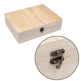 VIKOS Products (2-Pack) Unfinished Wooden Box with Hinged Lid for Crafts DIY Storage Jewelry Pine Box - 12" x 9" x 3.35" VIKOS Products