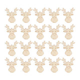 Holibanna 20pcs Unfinished Wooden Ornament Reindeer Hanging Embellishments Crafts for DIY Paint Holiday Decor Holibanna