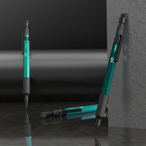 Mr. Pen- Metal Mechanical Pencils Set with Lead and Eraser Refills, 3 Pack, 1.3 mm Mechanical Pencil Metal, Metal Mechanical Pencil for Sketching, Mr. Pen