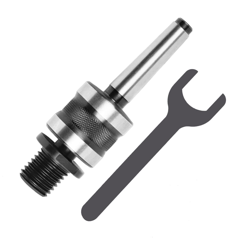 Woodworking Live Tailstock Chuck Adapter to 1" x 8tpi Thread with #2 Morse Taper Mount - WoodArtSupply