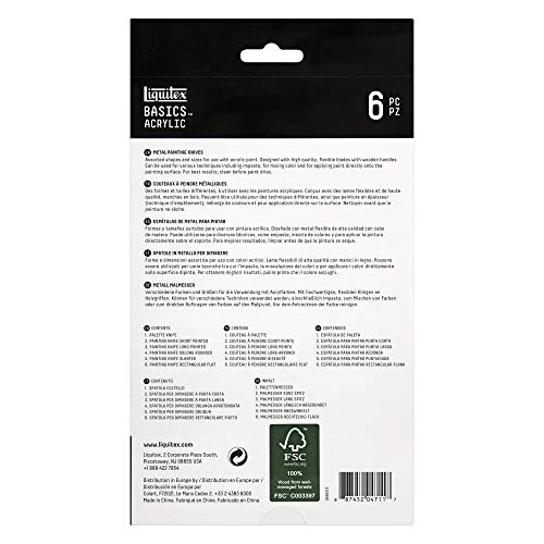 Liquitex BASICS Metal Painting Knife Set, Set of 6 Liquitex