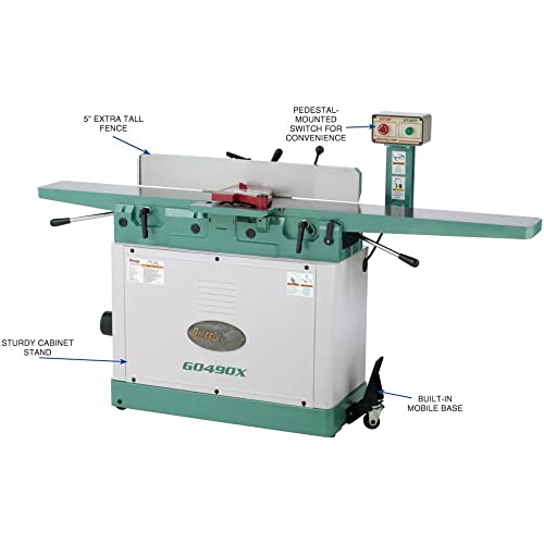 Grizzly Industrial G0490X - 8" x 76" Jointer with Parallelogram Beds and Spiral Cutterhead - WoodArtSupply