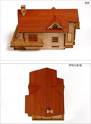 Desktop Wooden Model Kit Garden House A with a Large Deck by YOUNGMODELER by Young Modeler Young Modeler