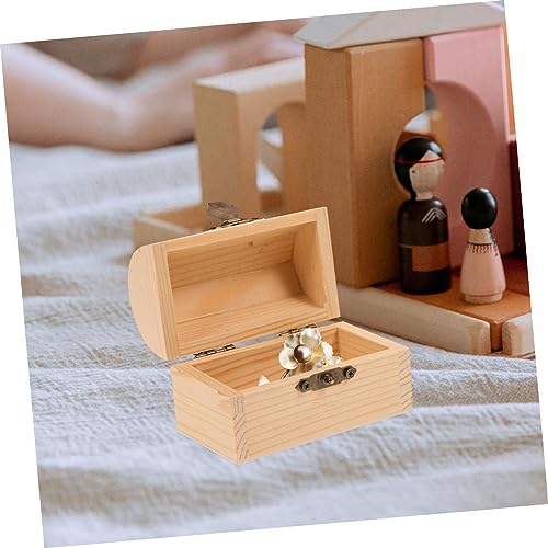 Unomor 2Pcs big wooden box Storage rack decorative boxes for storage dried flower box Jewelry box manual wooden box jewelry unfinished wood bin Unomor