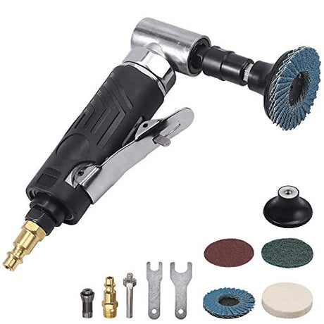 EYPINS Air Grinder,Compressed Air Angle Die Grinder 90 Degree Mini Sander Grinder Polisher Tool Set for Contour Grinding, Polishing, Milling EYPINS