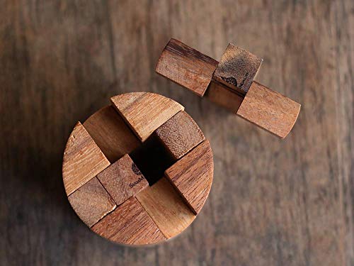 Premium 3D Wooden Brain Teaser Puzzle - Powder Keg by SiamMandalay - WoodArtSupply