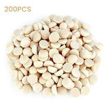 200 Pcs Half Wood Balls, Unfinished Round Split Wood Balls for Paint DIY Craft Kids Arts Toy Home Party Decoration (12mm) Tenalleys