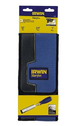 IRWIN Marples Chisel Set with Wallet, 3-Piece (1768781) , Blue - WoodArtSupply