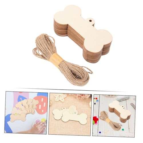 Yardenfun 1 Set Wooden Sign Decoration Pendant Imagination Holiday Adornments Decoupage Toys Graffiti Chips Unfinished Wooden Cutouts Pet Decorate Yardenfun