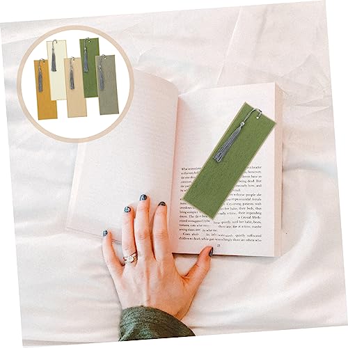 Tofficu 5pcs Paper Bookmarks Handwriting Books Blank Bookmarks Cotton Thread Bookmarks for Book Lovers Unfinished Page Markers Calligraphy Bookmark Tofficu