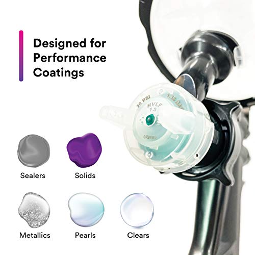 3M Performance Spray Gun Starter Kit, 26778, Includes PPS 2.0 Paint Spray Cup System, 15 Replaceable Gravity HVLP Atomizing Heads, Air Control Valve 3M
