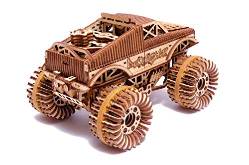 Wood Trick 3D Wooden Monster Pickup Truck Puzzle - Build & Race Up to 20 Feet! - WoodArtSupply