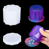 FineInno Origami Dice Cup Resin Mold Geometric Box Silicone Molds with Lid Bell Jar Epoxy Casting Mold for Party Game Display Dome Cover Home Decor FineInno