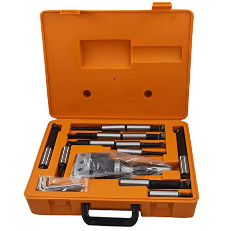 findmall 12Pcs 3 Inch Boring Head R8 Shank 3/4 Inch Carbide Boring Bar Boring Head Bar Milling Set findmall