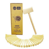 KIHACO Hammering and Pounding Toys for Kids Include 1 Wood Hammer and 30 Bamboo Nails Improve Fine Motor Skills Friendly Natural Wooden Educational KIHACO