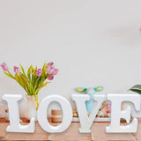 AOCEAN 6 Inch White Wood Letters Unfinished Wood Letters for Wall Decor Decorative Standing Letters Slices Sign Board Decoration for Craft Home Party AOCEAN