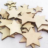 Sewroro 200pcs Wooden Stars Unfinished Wood Star Pieces Mini Unfinished Wood Craft Star Craft Wood for Making Wedding Crafts Sewroro