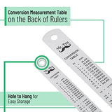 Mr. Pen Steel Rulers, 6 inch and 12 inch Metal Rulers, Pack of 2 Mr. Pen