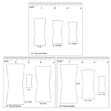 inBovoga 3 Pcs Router Templates for Woodworking, Bowtie Router Template Jig Kit, Butterfly Inlay Template Decorative inBovoga