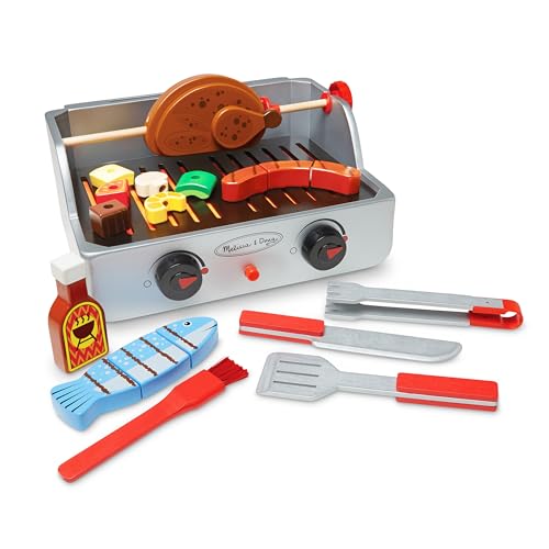 Melissa & Doug Rotisserie and Grill Wooden Barbecue Play Food Set (24 pcs) Melissa & Doug