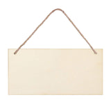 JANOU 3pcs Unfinished Wood Sign Blank Rectangle Hanging Wooden Plaque DIY Craft Project Wood Sign with Rope Door Wall Art Decorative, 6x12'' JANOU