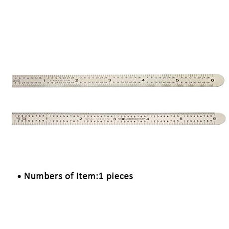 WeldingStop 6 in Machinist Ruler Scale 5R 10ths 1/100 1/32 1/64 Graduation Flexible Decimal Inch Steel Rule WeldingStop