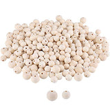 Foraineam 600 Pieces 20mm and 16mm Wood Beads Unfinished Natural Wooden Loose Beads Round Ball Wood Spacer Beads for Crafts DIY Jewelry Making Foraineam